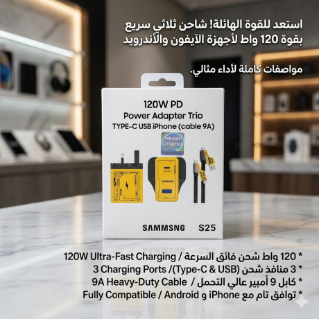 شاحن سامسونج بقوة 120وات