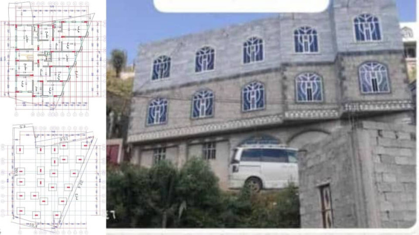 عماره3ادوار سكني للبيـــع في مدينة إب عبر عقارات مكتب درموش مدينه إب